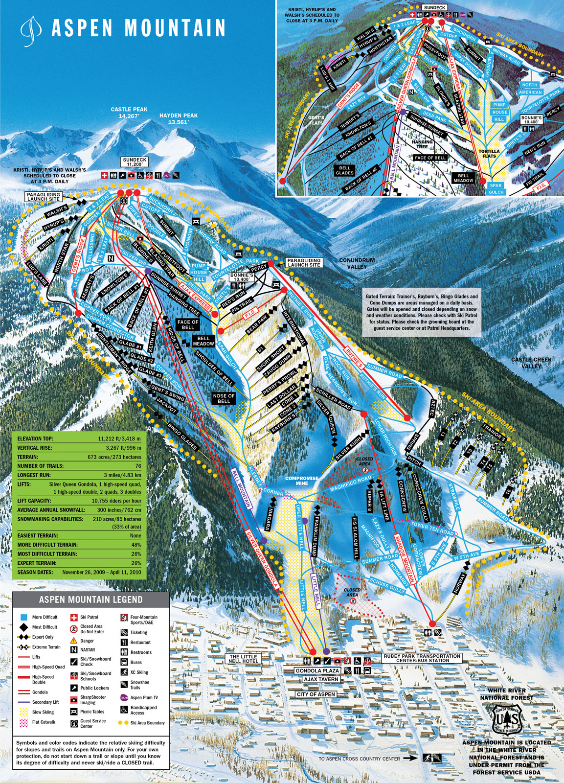 Aspen Piste Maps And Ski Resort Map Powderbeds